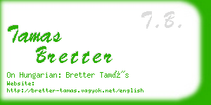 tamas bretter business card